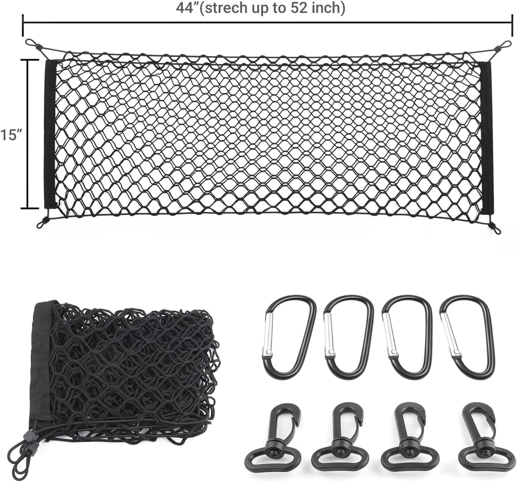 Truck bed net Flexible pickup bed net with 4 metal carabiners Chevrolet Silverado Ford truck fyrasol