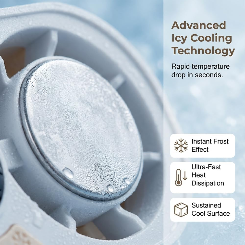 Hands-Free Personal Cooling Fan with LED Display, Upgraded Car Clip On Cooling Fan, Portable AC Fan with 360° Rotation for Car Visor & Roof Handles, Waist & Umbrella fyrasol