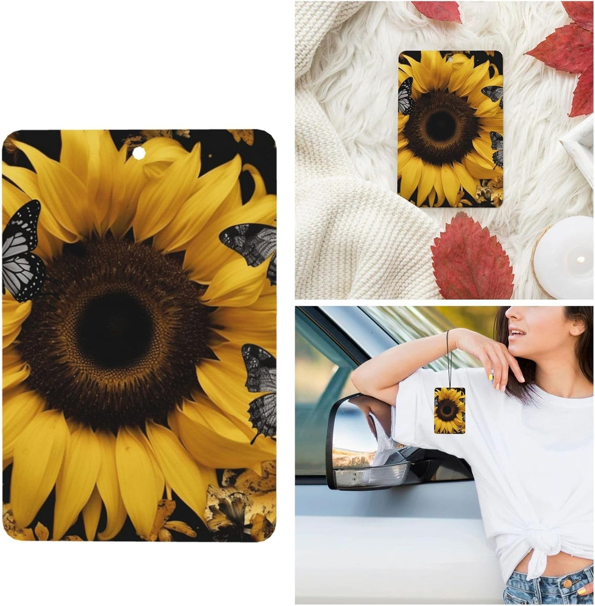 3Pcs Hanging Air Freshener Fragrance Scented Cards Aromatherapy Tablets for Car Bedroom Wardrobe Shoe Cabinet, Quickly Eliminate Odor Home Office Pendant Decoration fyrasol