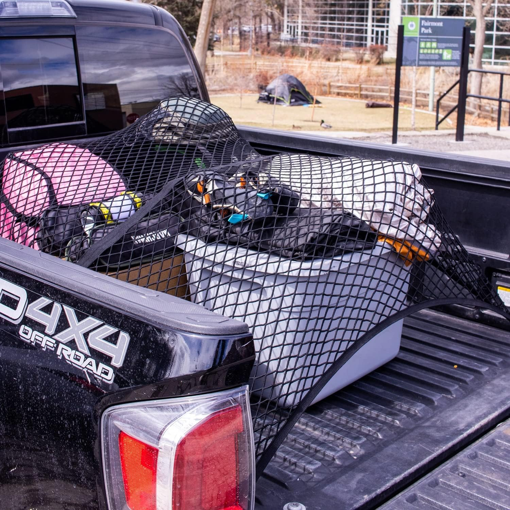 Highly Elastic Cargo Net, Simple Truck Bed Cargo Mesh Organizer, Suitable for 5ft - 6ft Standard Bed Trucks fyrasol