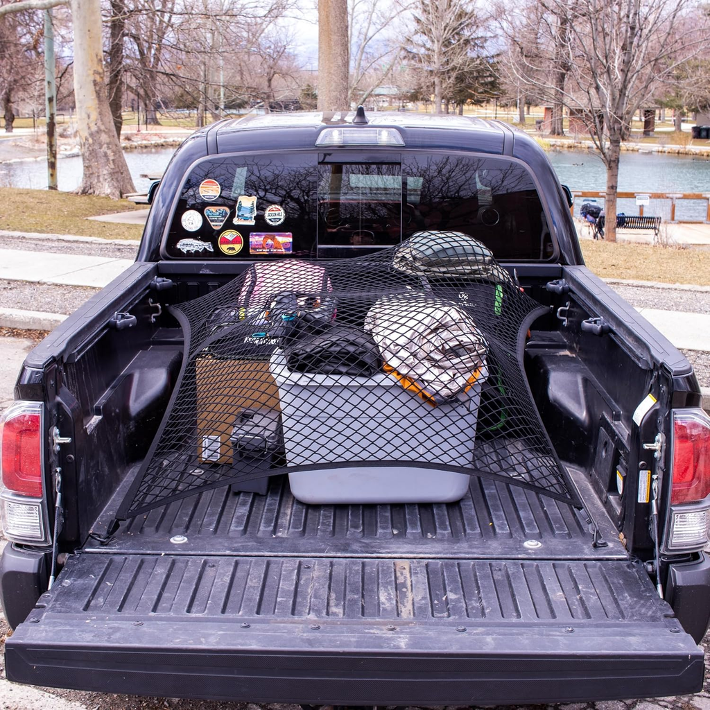 Highly Elastic Cargo Net, Simple Truck Bed Cargo Mesh Organizer, Suitable for 5ft - 6ft Standard Bed Trucks fyrasol