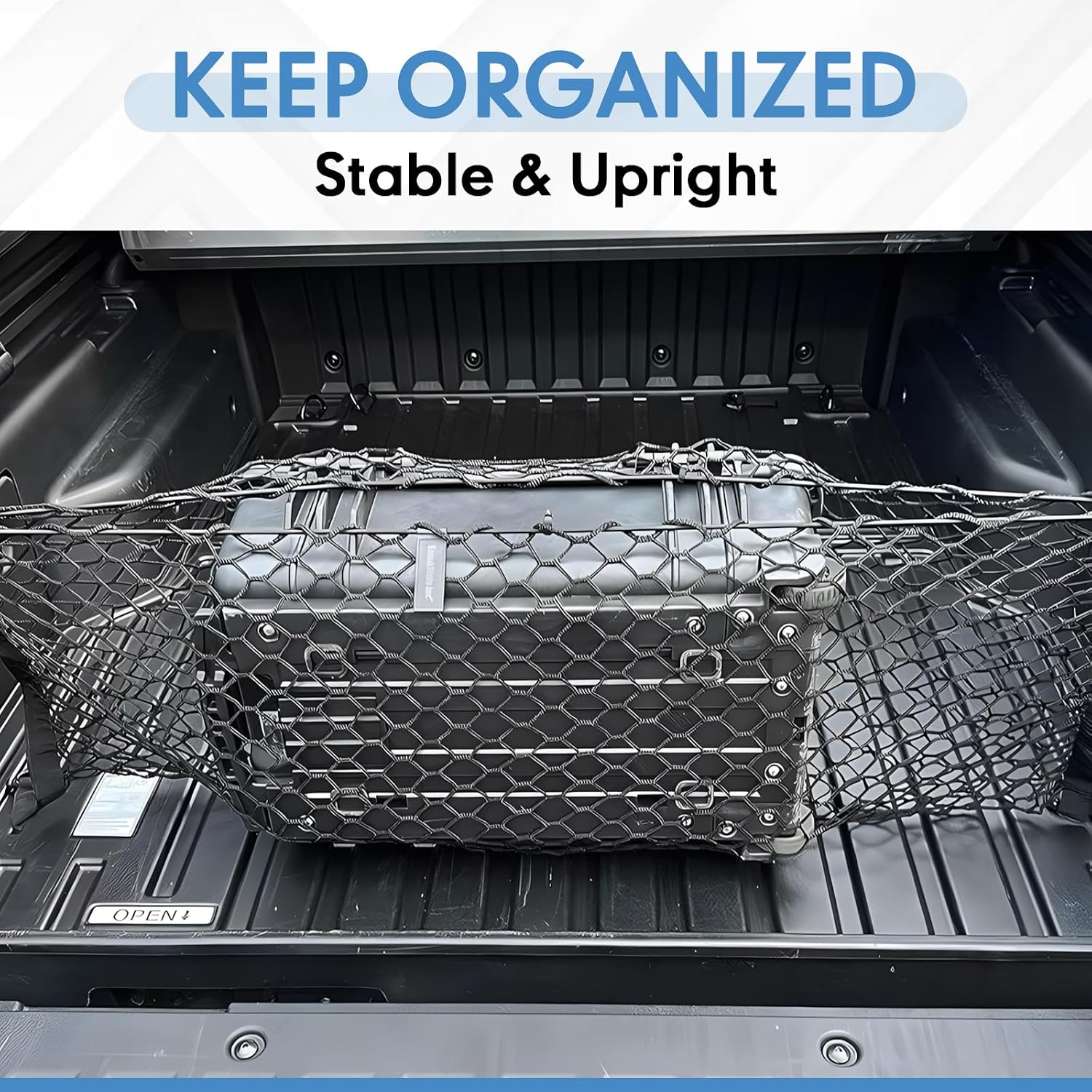 Truck Bed Cargo Net High Elastic Cargo Net with Storage Bag and 8 rustproof Buckles, Ideal for ATV, SUV, UTV, Truck and Boat Use fyrasol